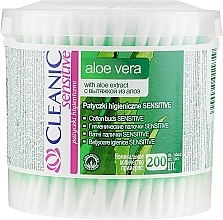 Fragrances, Perfumes, Cosmetics Cotton Buds "Aloe Vera", 200 pcs - Cleanic Face Care Cotton Buds