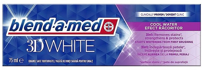 Whitening Toothpaste - Blend-a-med 3D White Cool Water Toothpaste — photo N1
