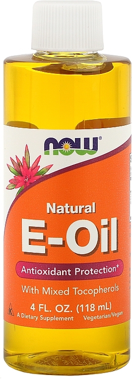 Vitamin E Oil - Now Foods Natural E-Oil With Mixed Tocopherols — photo N1