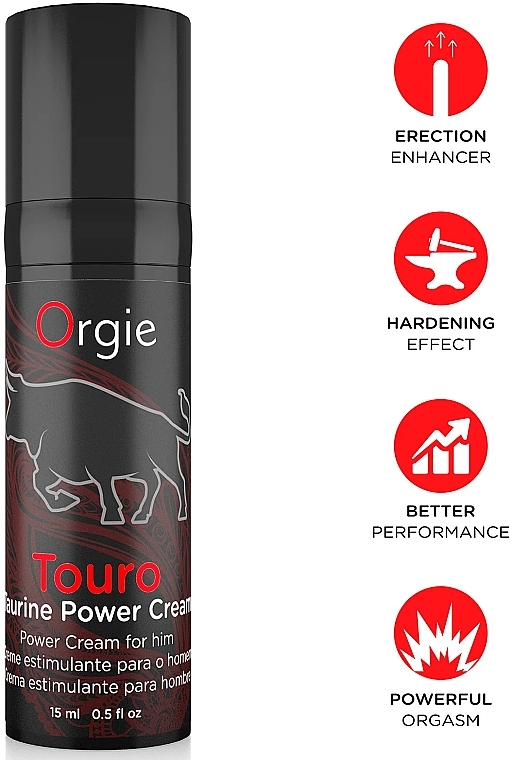 Prolongator Cream for Men - Orgie Touro Taurine Power Cream For Him — photo N2