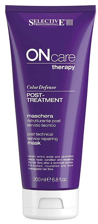 Repairing Mask After Chemical Hair Treatment - Selective Professional On Care Color Care Defense Post Treatment Mask — photo N1