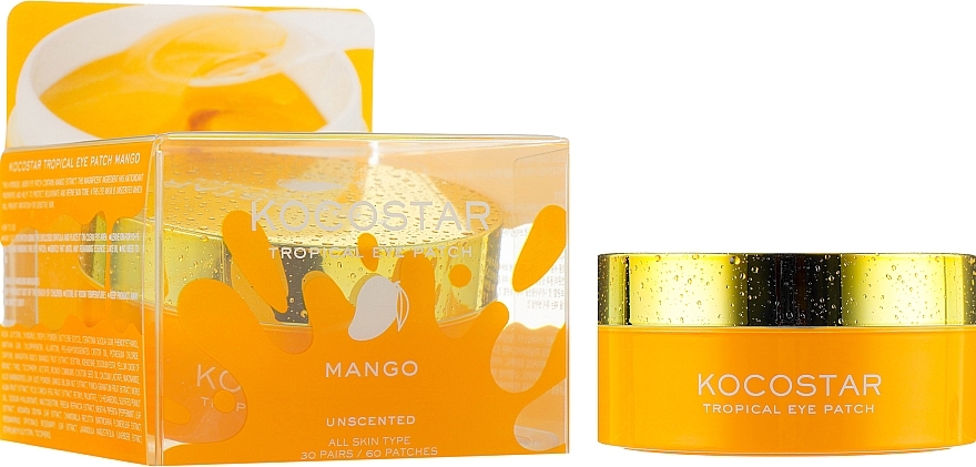 Hydrogel Eye Patches "Tropical Fruit. Mango" - Kocostar Tropical Eye Patch Mango — photo N3