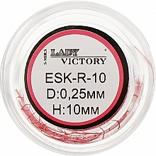 Fragrances, Perfumes, Cosmetics Color Lashes in Jar ESK-R-10, 0.25mm/10mm, red - Lady Victory