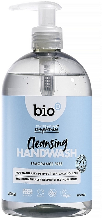 Liquid Fragrance-Free Soap - Bio-D Fragrance Free Sanitising Hand Wash — photo N2