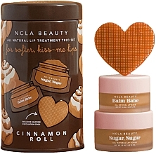 Set - NCLA Beauty Cinnamon Roll Lip Set (l/balm/10ml + l/scrub/15ml + massager) — photo N1