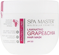 Fragrances, Perfumes, Cosmetics Laminating Hair Protective Mask with Grape & Chia - Spa Master Laminating Grape & Chia Hair Mask