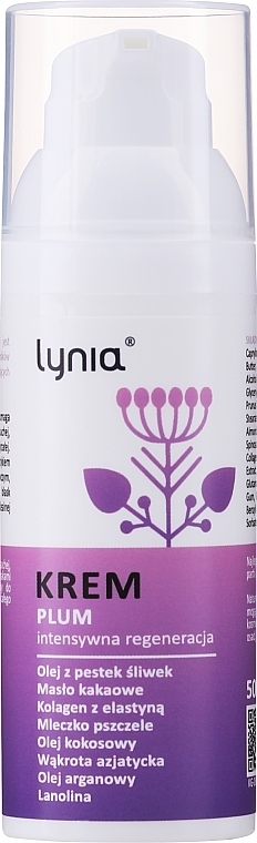 Face Cream "Intensive Repair" - Lynia Plum Cream — photo N1