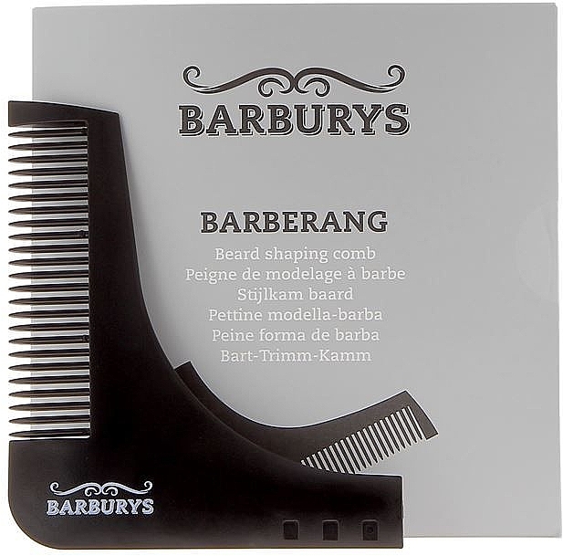 Beard Comb - Barburys Barberang Beard Shaping Comb — photo N9