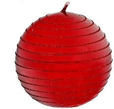 Fragrances, Perfumes, Cosmetics Decorative Candle, ball, red - Artman Andalo Metalic