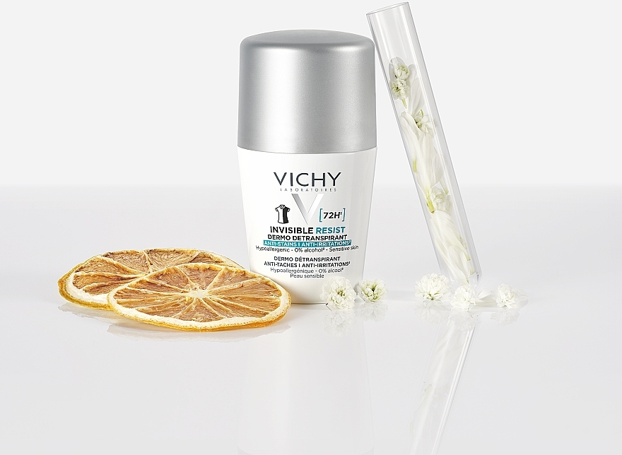 Antiperspirant Roll-On Deodorant '72H Sweat, Odor & Stain Protection' - Vichy Deo Invisible Resist 72H — photo N2