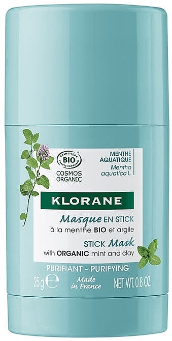 Face Cleansing Mask Stick - Klorane Aquatic Mint Purifying Stick Mask — photo N1