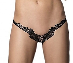 Women Panties 'Athena Thong', black - Passion — photo N1