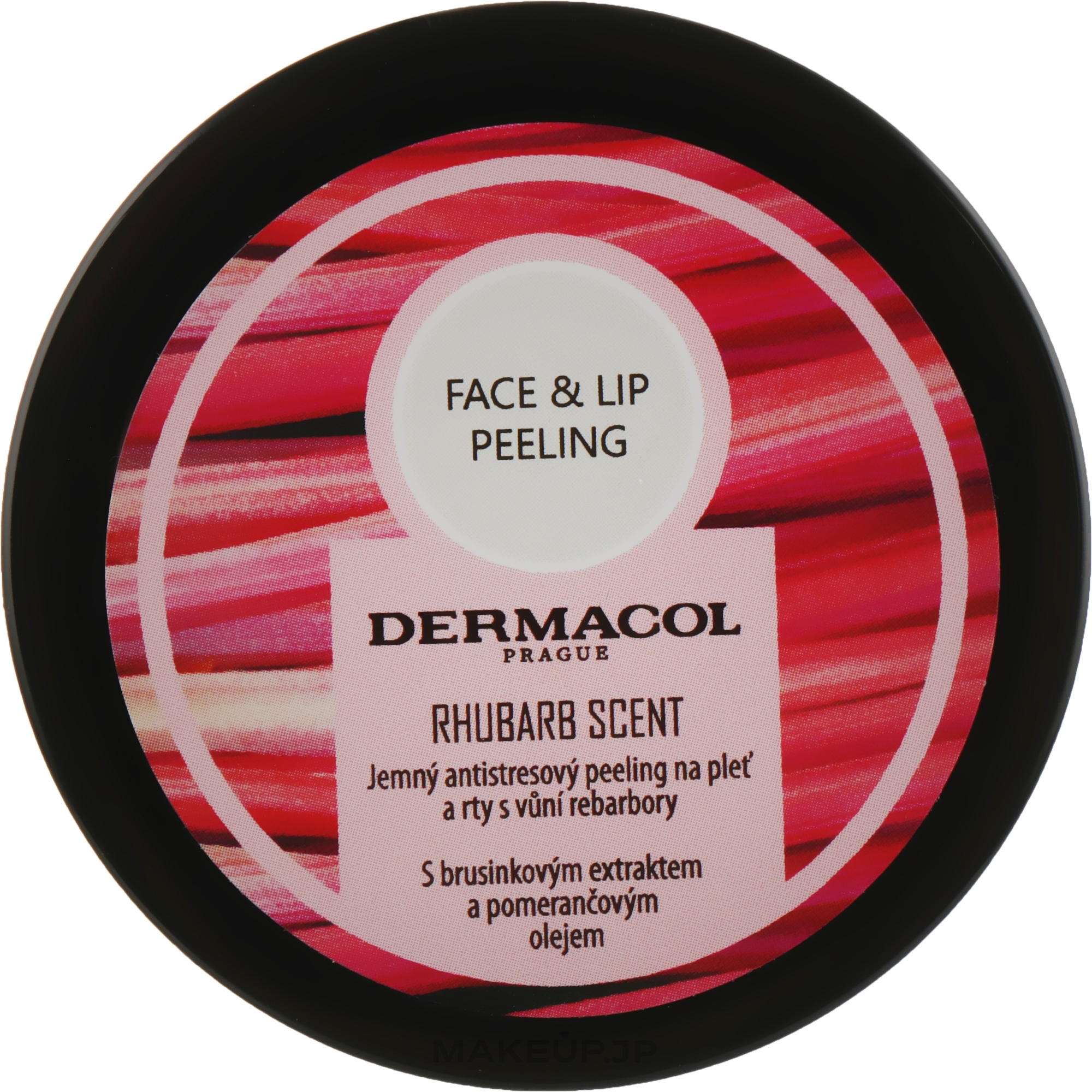 Rhubarb Face & Lip Scrub - Dermacol Face & Lip Peeling Rhubarb Scent Peeling — photo 50 g