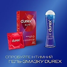 Latex Condoms with Silicone Lubricant "Ultra Thin", 12 pcs - Durex Elite Condoms — photo N5