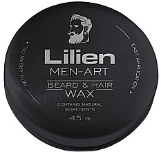 Fragrances, Perfumes, Cosmetics Beard & Hair Wax - Lilien Men-Art Black Beard & Hair Wax