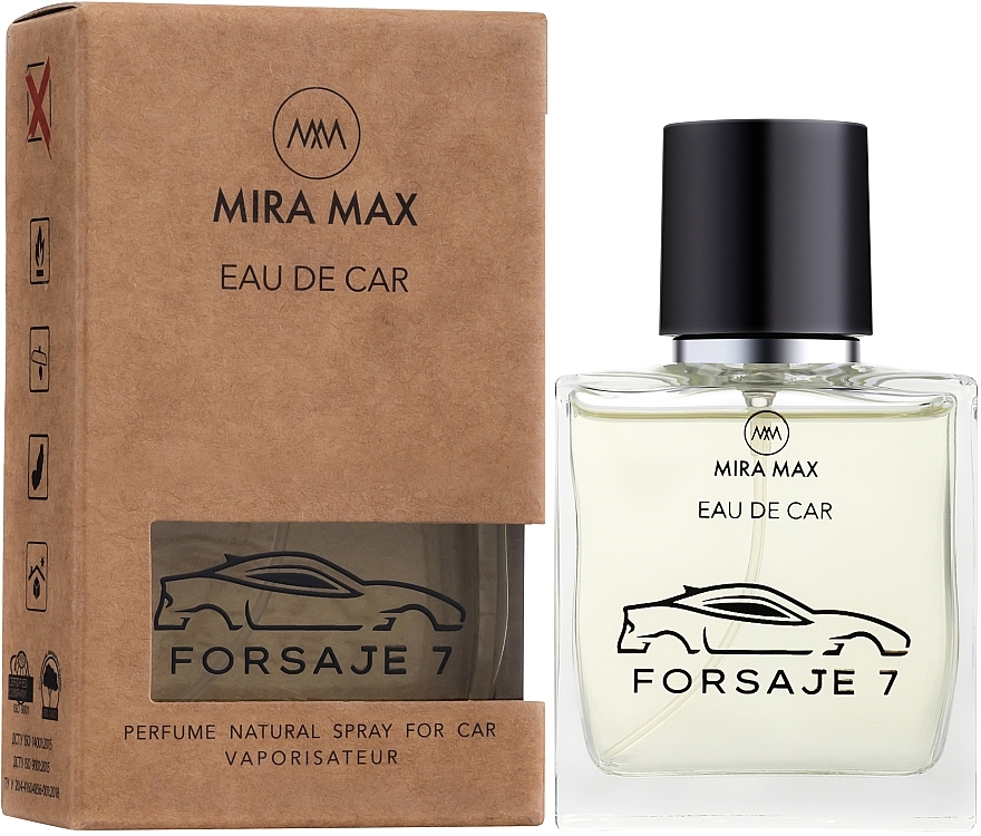 Car Perfume - Mira Max Eau De Car Forsaje 7 Perfume Natural Spray For Car Vaporisateur — photo N2