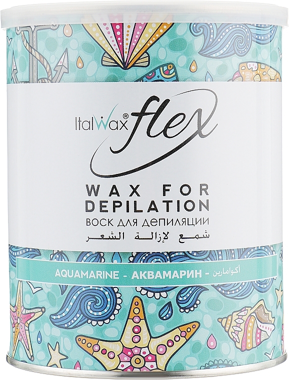 Warm Depilation Wax in Jar 'Aquamarine' - ItalWax — photo N3