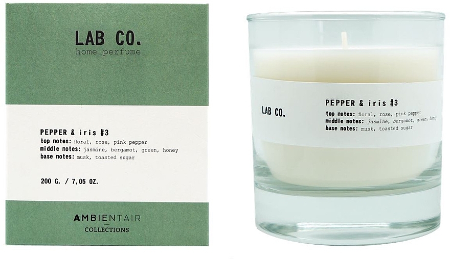 Scented Candle - Ambientair Lab Co. Pepper & Iris — photo N4