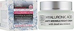 Fragrances, Perfumes, Cosmetics Anti-Wrinkle Night Cream - Dead Sea Collection Hyaluronic Acid Anti-Wrinkle Night Cream