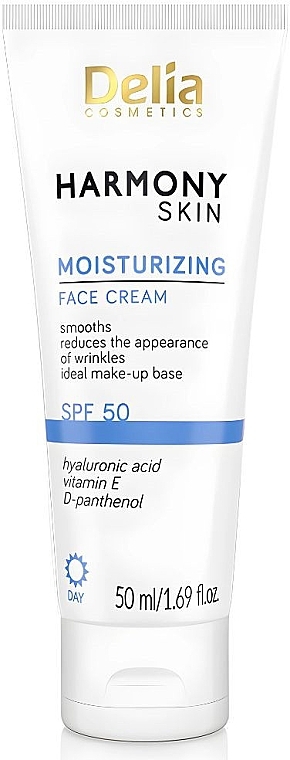 Moisturizing Cream SPF 50 - Delia Harmony Skin — photo N1