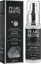 Fragrances, Perfumes, Cosmetics Hyaluronic Night Face Cream Booster 'Pearl Skin' 45-50+ - Bielita Pearl Shine