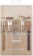 Makeup Brush Set, 4 pcs. - Real Techniques New Nudes Nothing But You Face Set — photo N3