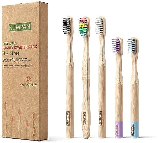 Toothbrush Set, AS06, 5 pcs - Kumpan Family Starter Pack (5 szt.) — photo N1