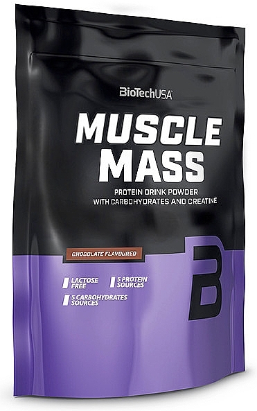 Chocolate Protein Shake - BioTechUSA Muscle Mass Drink Powder — photo N1