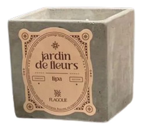 Linden Scented Candle in Ceramic Glass, square - Flagolie Garden Edition — photo N1