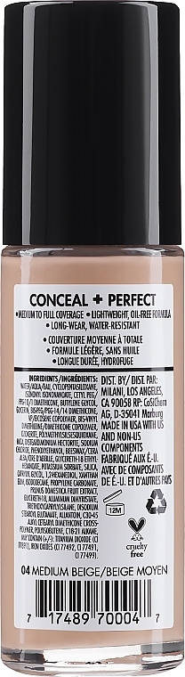 Foundation + Concealer - Milani Conceal Perfect 2-In-1 Foundation + Concealer — photo N2