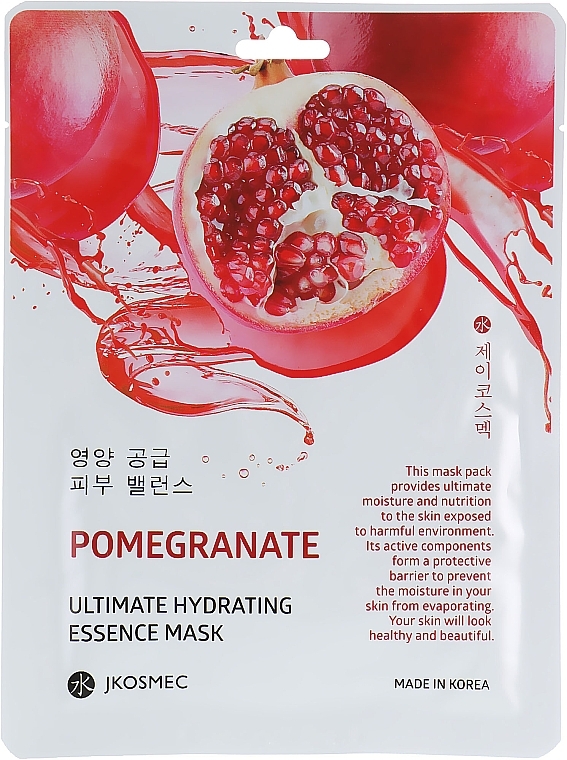 Moisturizing Sheet Mask with Pomegranate Extract - Jkosmec Pomegranate Ultimate Hydrating Essence Mask — photo N1