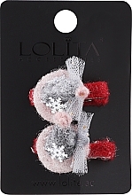 Fragrances, Perfumes, Cosmetics Hair Clips Set 'Sleds for Santa Claus', red 2 - Lolita Accessoires