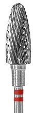 Fragrances, Perfumes, Cosmetics Left-handed Nail Drill Bit 'Corn', red, diameter 6 mm, working part 14 mm - Staleks Pro