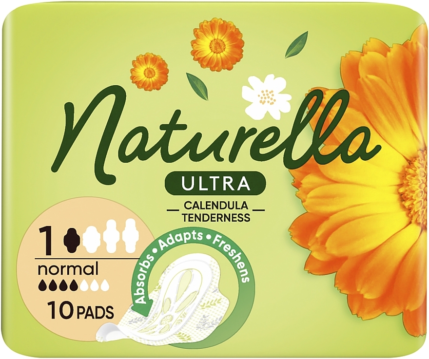 Sanitary Pads, 10pcs - Naturella Ultra Calendula Normal — photo N1