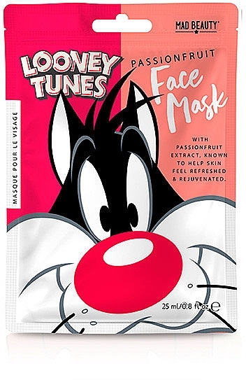 Sheet Mask with Passion Fruit Scent - Mad Beauty Looney Tunes Mascarilla Facial Sylvester — photo N1