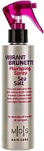 Toning Hair Spray "Sea Salt. Vibrant Brunette" - Mades Cosmetics Vibrant Brunette Plumping Sea Salt Spray — photo N1