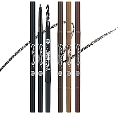 Fragrances, Perfumes, Cosmetics Super-Thin Brow Pencil with Built-In Brush - Holika Holika Wonder Drawing Skinny