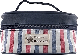 Fragrances, Perfumes, Cosmetics Striped Travel Makeup Bag, red-blue - Natural Style