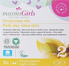 Girls Ultra-Thin Sanitary Pads, 10 pcs - Masmi Girls — photo N1