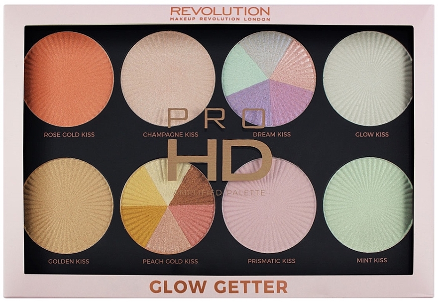 Highlighter Palette - Makeup Revolution Pro HD Palette Glow Getter — photo N3