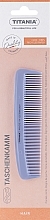 Pocket Comb, 12 cm, lavender - Titania — photo N1