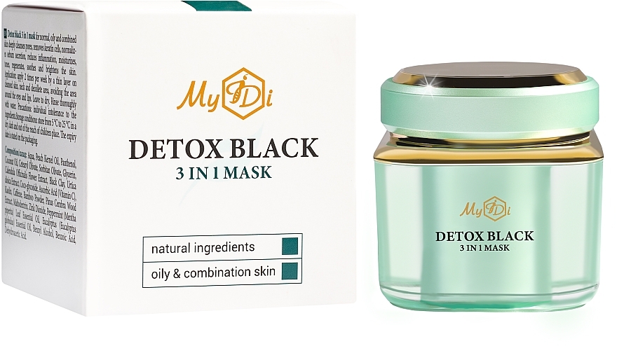 Black Detox Mask 3in1 - MyIDi Detox Black Mask 3 In 1 — photo N2