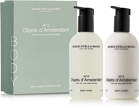 Set - Marie-Stella-Maris №12 Objets d'Amsterdam Body Gift Set (sh/gel/300ml + b/lot/300ml) — photo N1