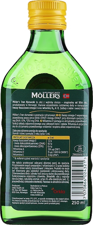 Dietary Supplement with Lemon Taste "Omega 3 + D3" - Mollers — photo N2