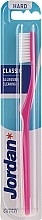 Toothbrush with Hard Bristles "Classic", crimson - Jordan Classic Hard Toothbrush — photo N1