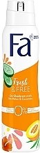 Fragrances, Perfumes, Cosmetics Deodorant-Spray "Cucumber and Melon" - Fa Fresh & Free Cucumber & Melon