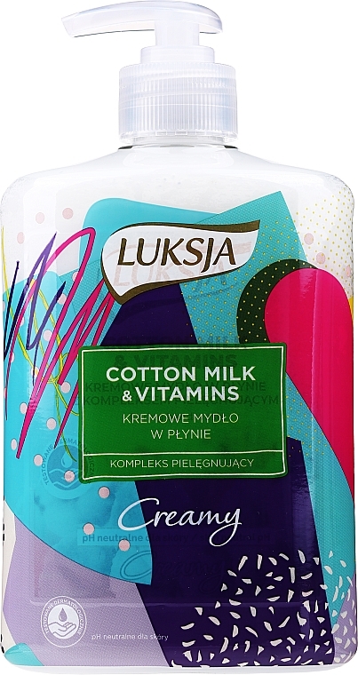 Cotton Milk and Vitamins Liquid Soap - Luksja Creamy Cotton Milk & Vitamins — photo N3