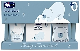 Fragrances, Perfumes, Cosmetics Set - Chicco Natural Sensation Baby Essential Set (b/wash/200ml + b/milk/150ml + edp/100ml)