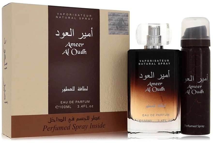 Lattafa Perfumes Ameer Al Oudh - Set (edp/100ml + deo/spray/50ml) — photo N2