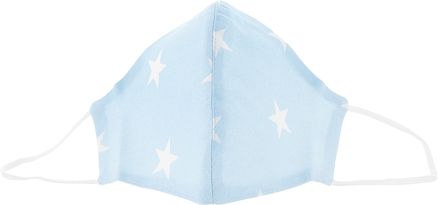 Protective Fabric Face Mask, blue with stars, size M - Gioia — photo N1